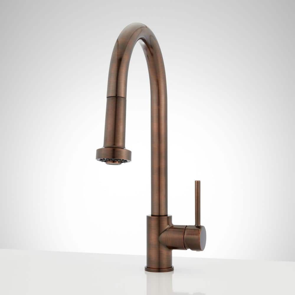 Oil Rubbed Bronze Single Handle Pull-Down Kitchen Faucet