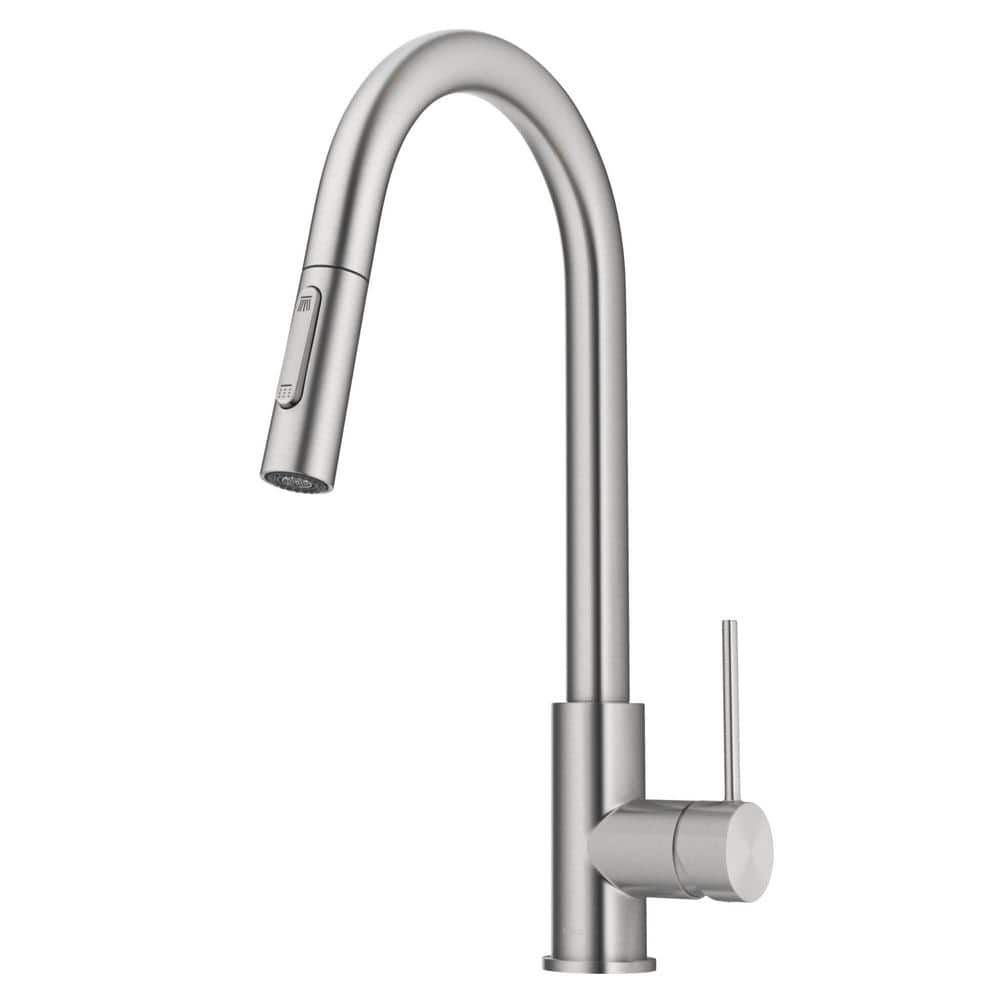 Stainless Steel Pull-Down Single Handle Kitchen Faucet