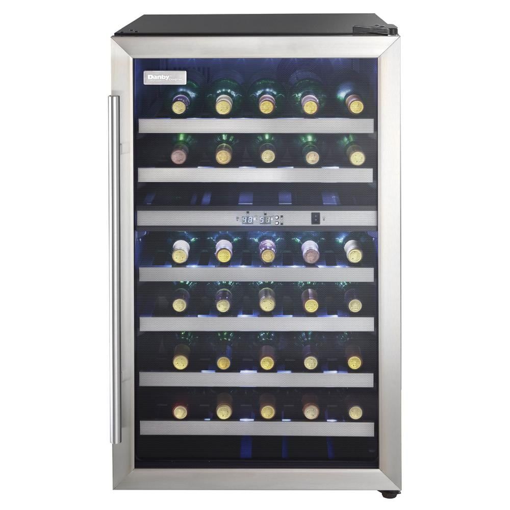 Stainless Steel Dual-Zone 38-Bottle Wine Cooler