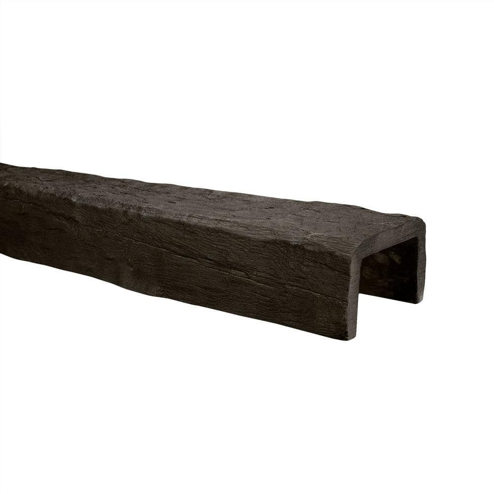 12.75 ft Dark Walnut Hand Hewn Faux Wood Beam