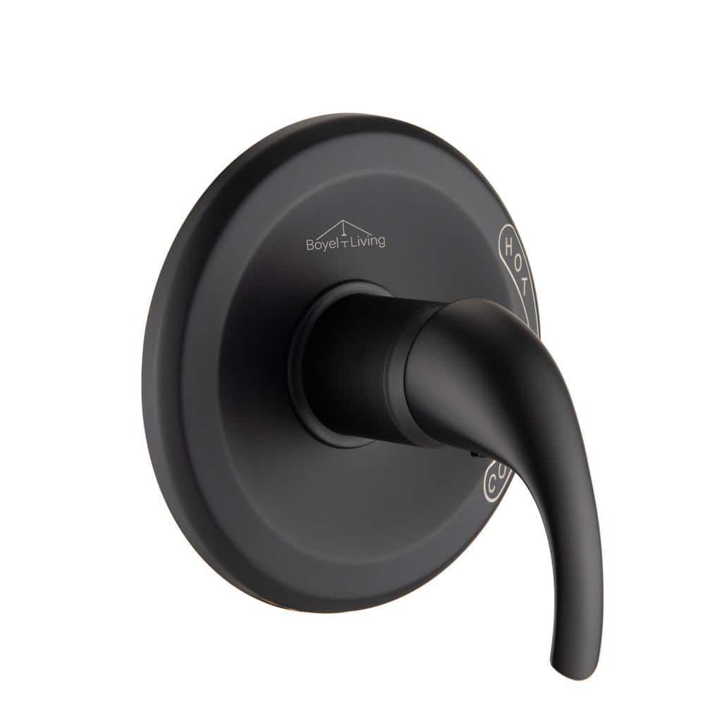 Matte Black Single Function Pressure Balance Valve with Handle Trim Kit