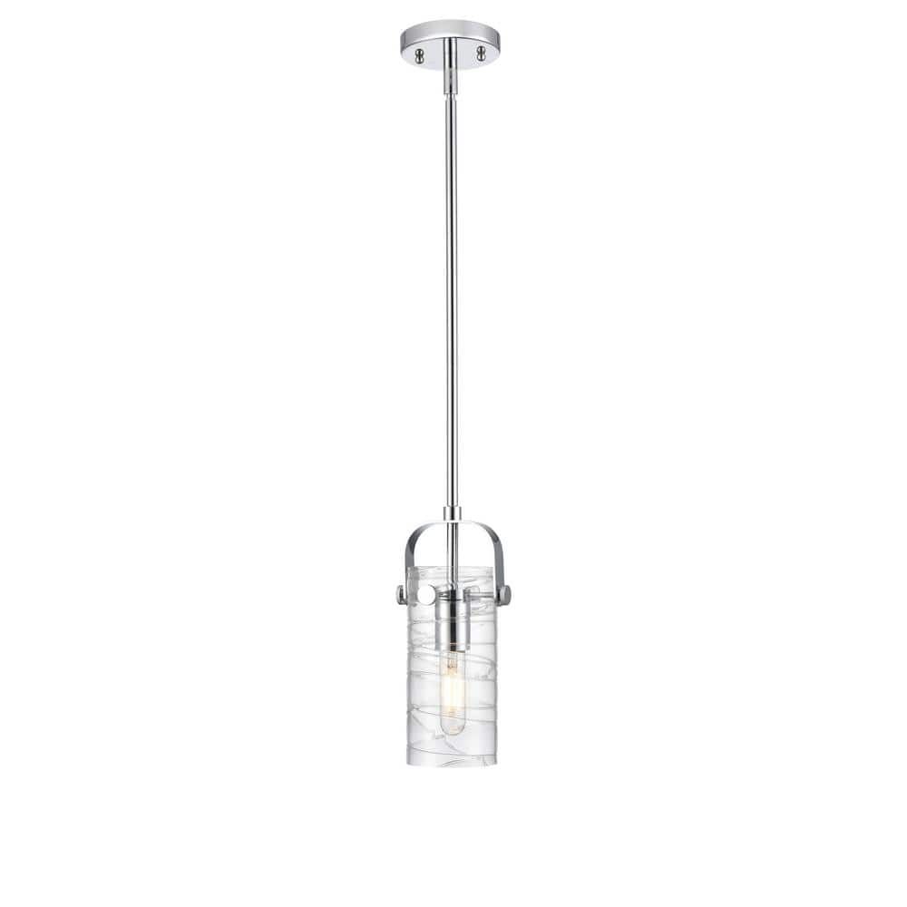 Pilaster II 9.5" Polished Chrome Cylinder Pendant Light