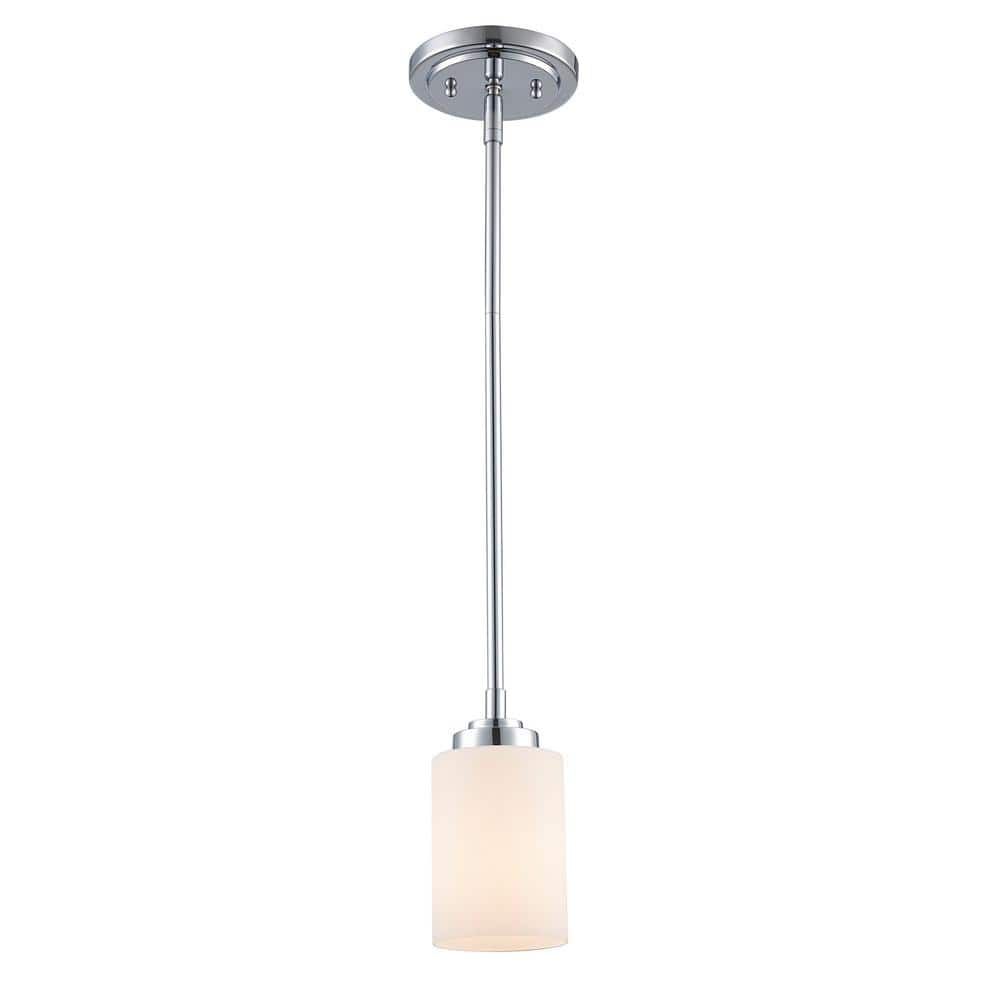 Mod Pod Mini Pendant Light in Polished Chrome with Frosted Glass Shade