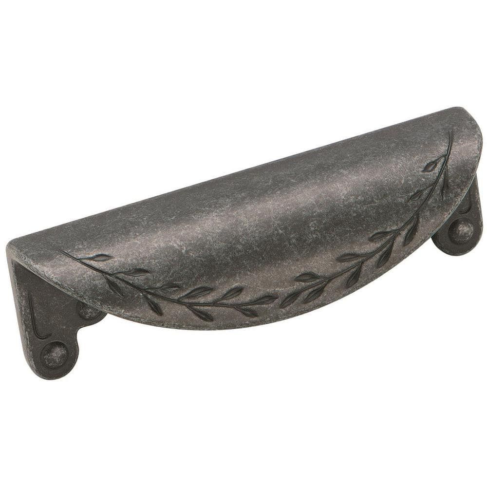 Wrought Iron Dark 3-Inch Nature's Splendor Cup Pull