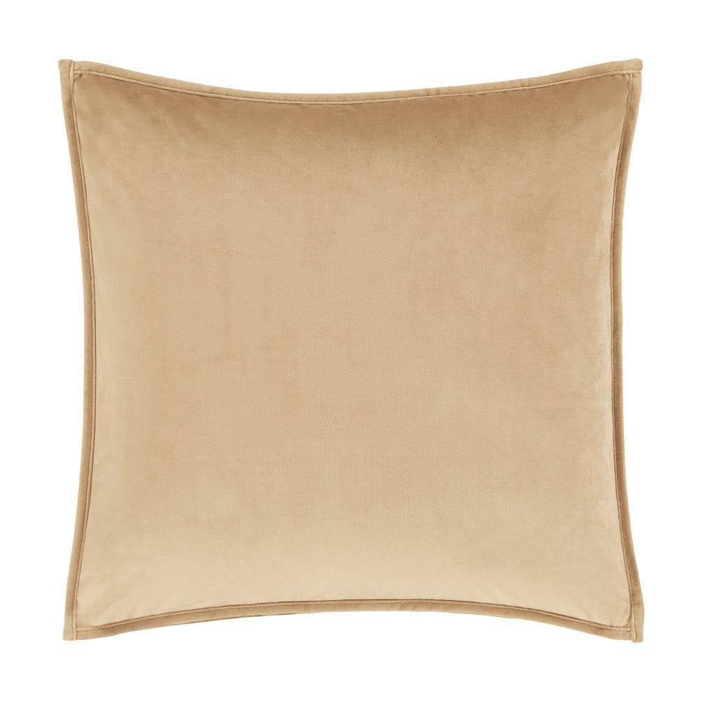 Toulhouse Gold Velvet 20" Square Decorative Throw Pillow Cover