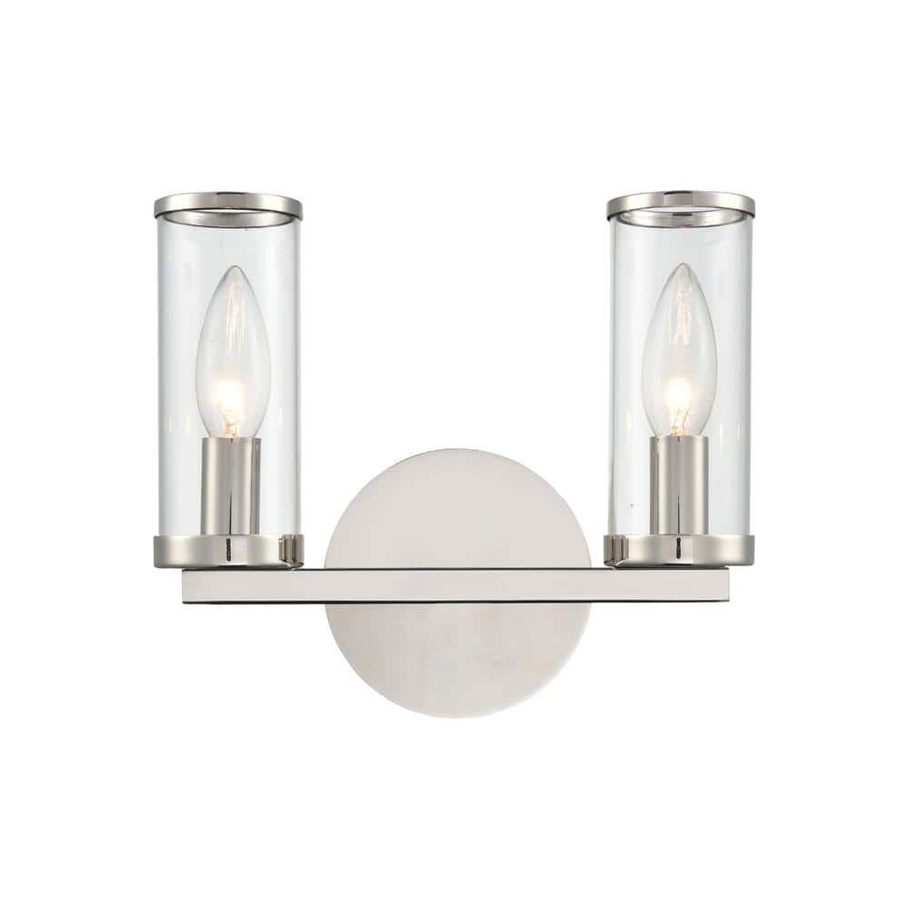 Polished Nickel Direct Wired Electric Bathroom Vanity Light