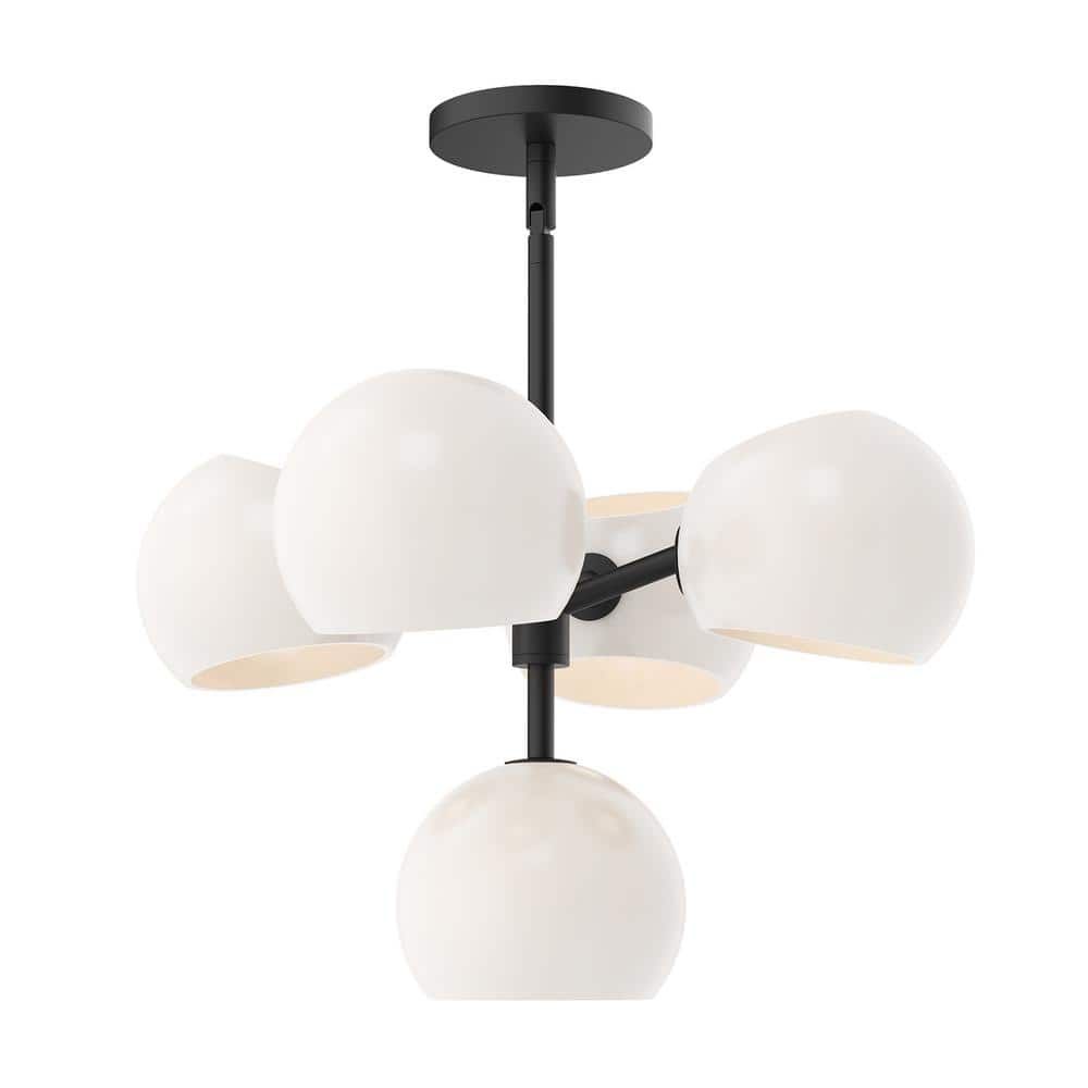 Willow Mid-Century Matte Black Sputnik Chandelier