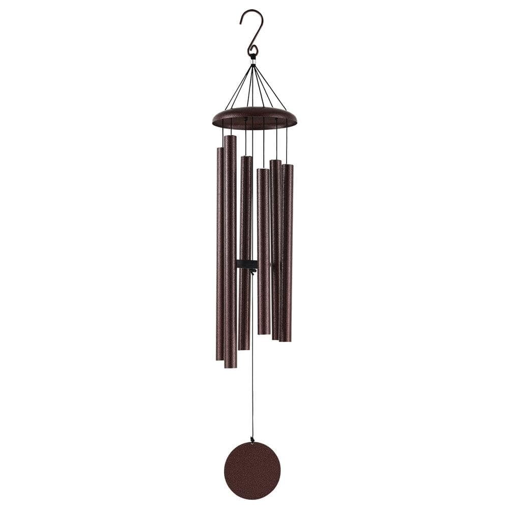 45" Bronze Deep Tone Memorial Wind Chimes with 6 Aluminum Tubes