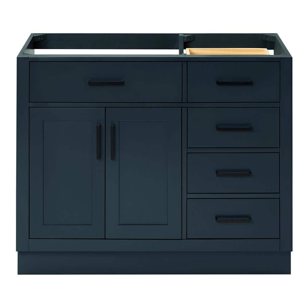 Midnight Blue 42'' Freestanding Wood Bathroom Vanity Base