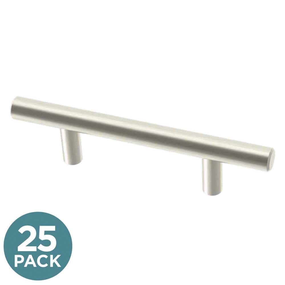 Brushed Stainless Steel Modern Cabinet Bar Pulls 5.39"