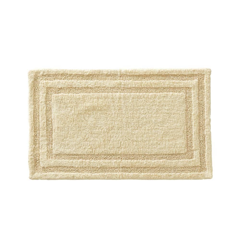 Isla 2-Piece Beige Cotton Bath Rug Set