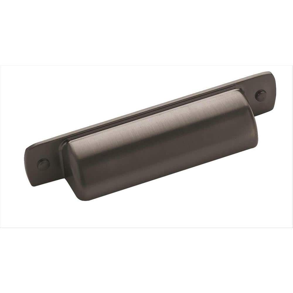 Graphite Brushed Nickel 3-Inch Cup Pull with Mounting Hardware