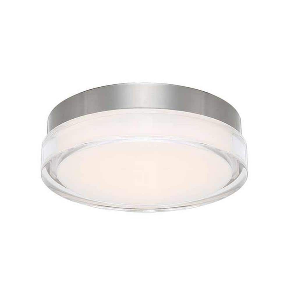 Dot 15" Stainless Steel LED Flush Mount Light
