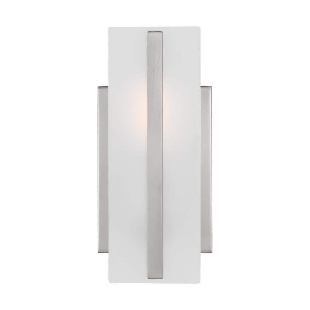 Dex Brushed Nickel LED Wall Sconce with Satin Etched Glass