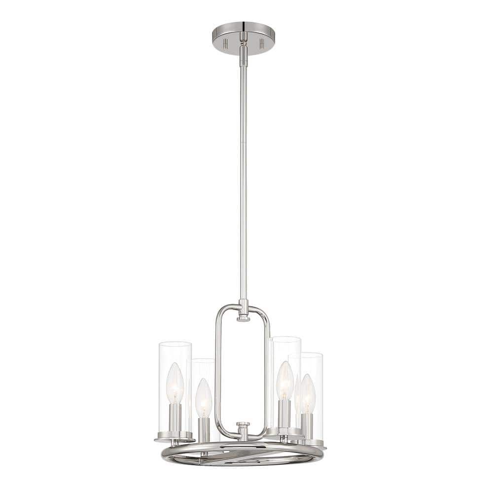 Hudson Heights Polished Nickel 4-Light Pendant