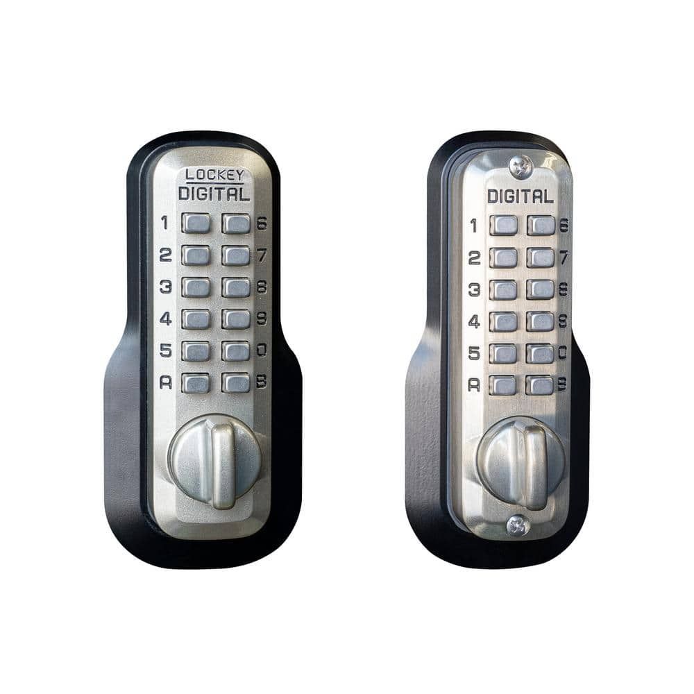 Satin Nickel Mechanical Keyless Double Cylinder Deadbolt Lock