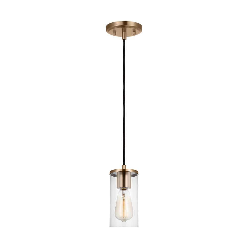 Zire Mini 4" Satin Brass Indoor/Outdoor Pendant Light