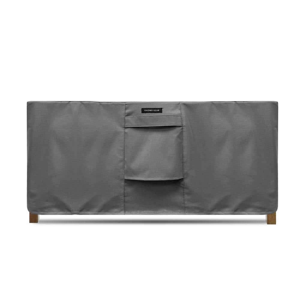 Heavy-Duty Gray Waterproof Outdoor Coffee Table Cover