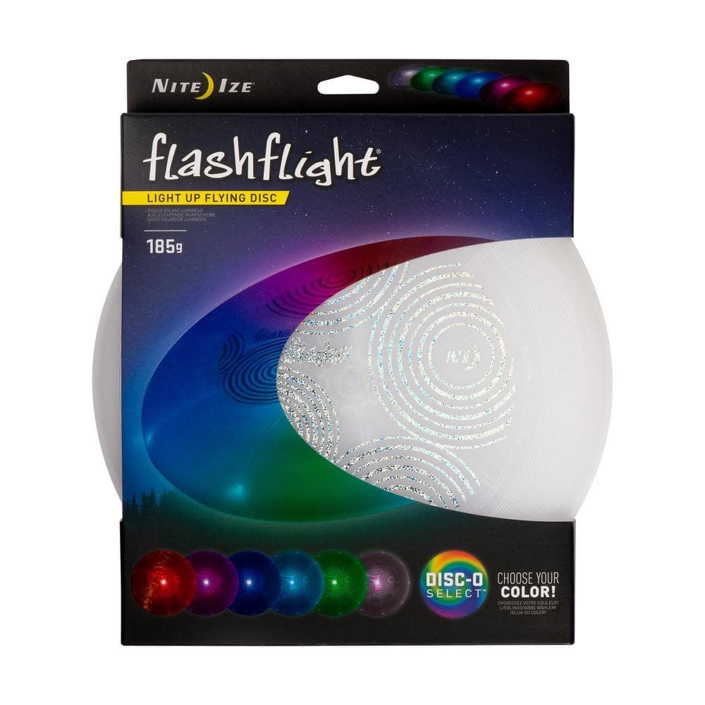 Nite Ize Flashflight LED Light Up Flying Disc with Disco Colors