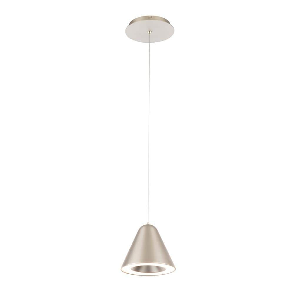 Satin Nickel Mini LED Pendant Light