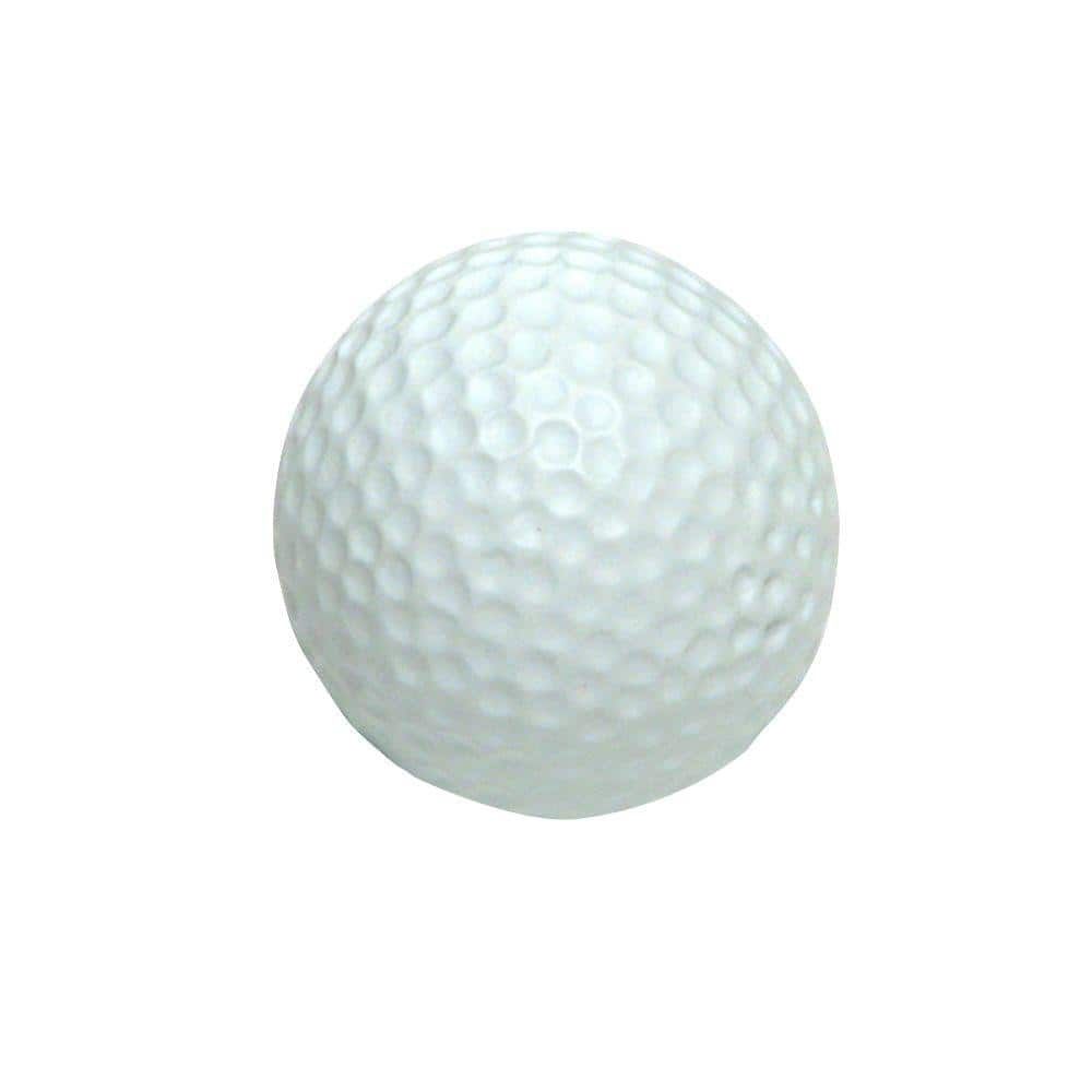 Melbourne White Brushed Golf Ball Shaped Cabinet Knob