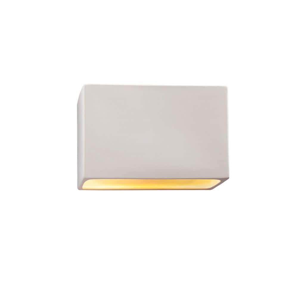 White Ceramic 10-inch Dimmable ADA Wall Sconce