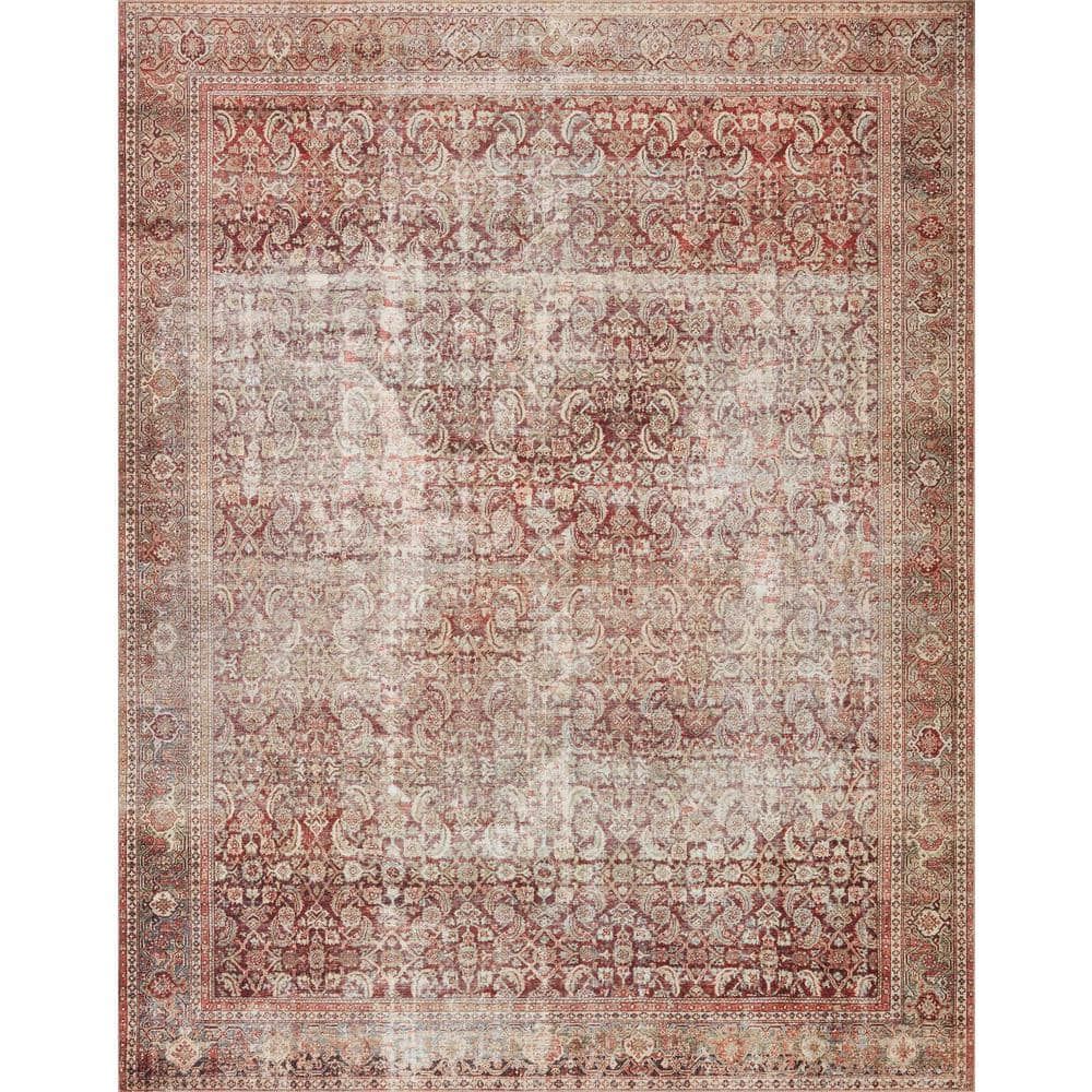 Cinnamon and Sage Rectangular Reversible Synthetic Rug