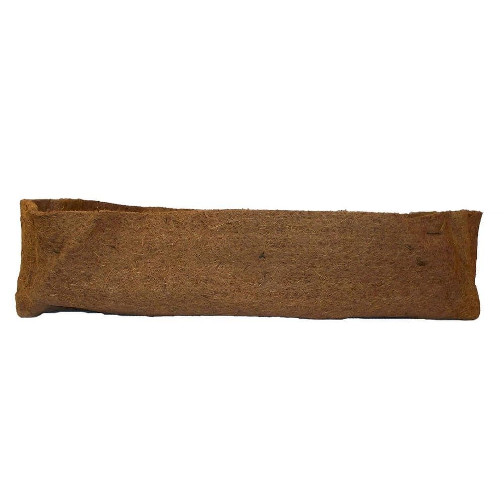 Natural Coconut Fiber Rectangular Planter Liner with Soil Moist Mat