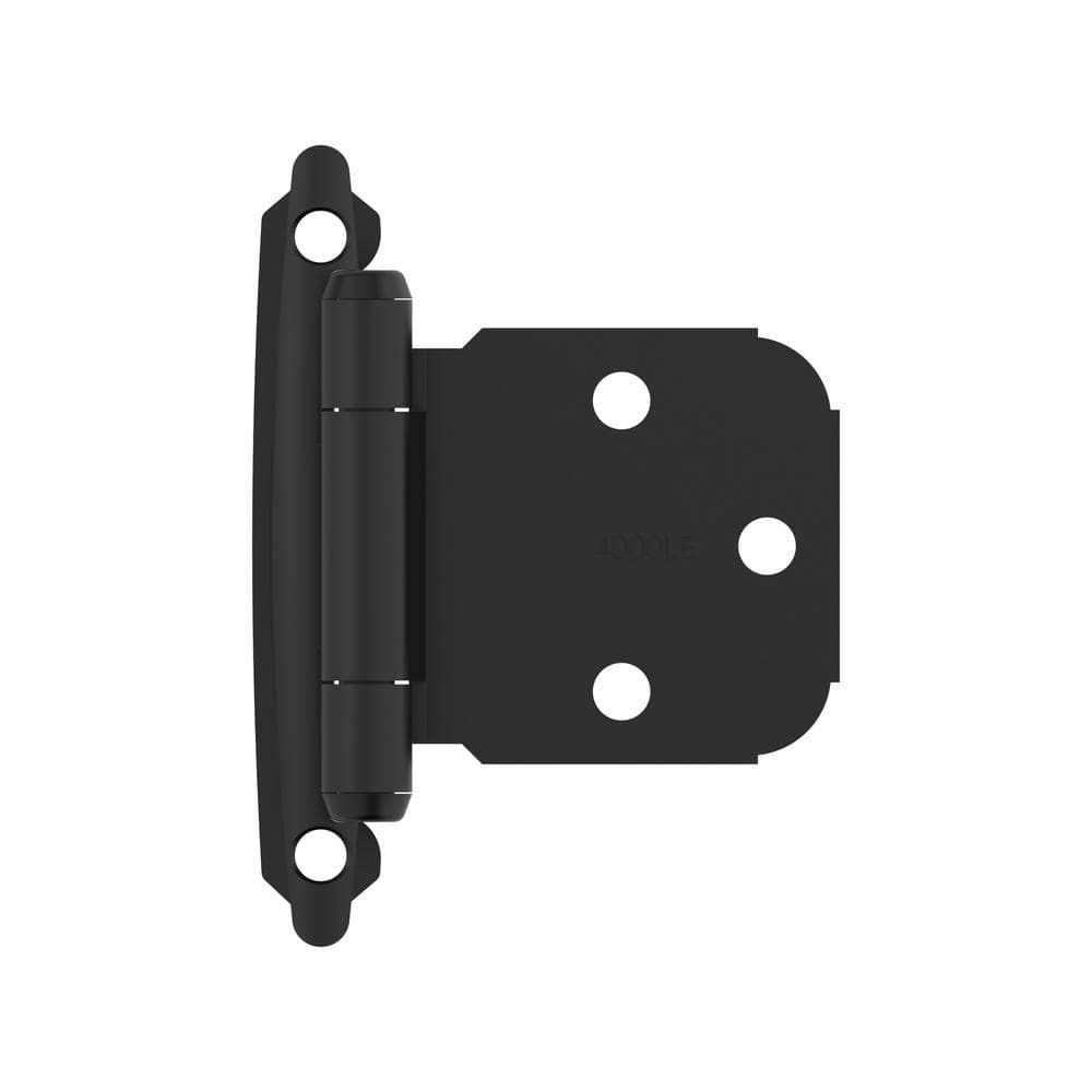 Matte Black Variable Overlay Self-Closing Cabinet Hinges