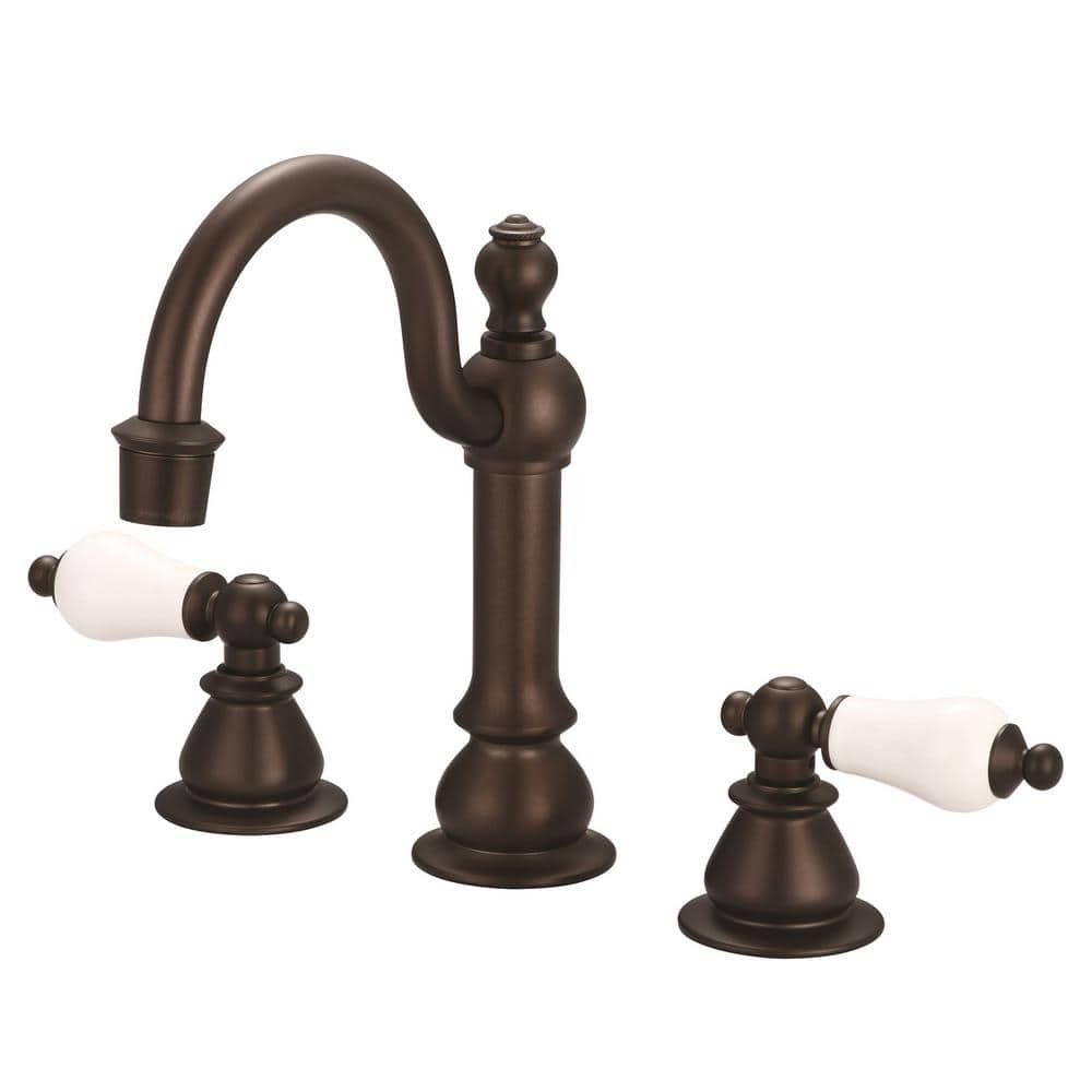 Oil-Rubbed Bronze Widespread Lavatory Faucet with Pop-Up Drain