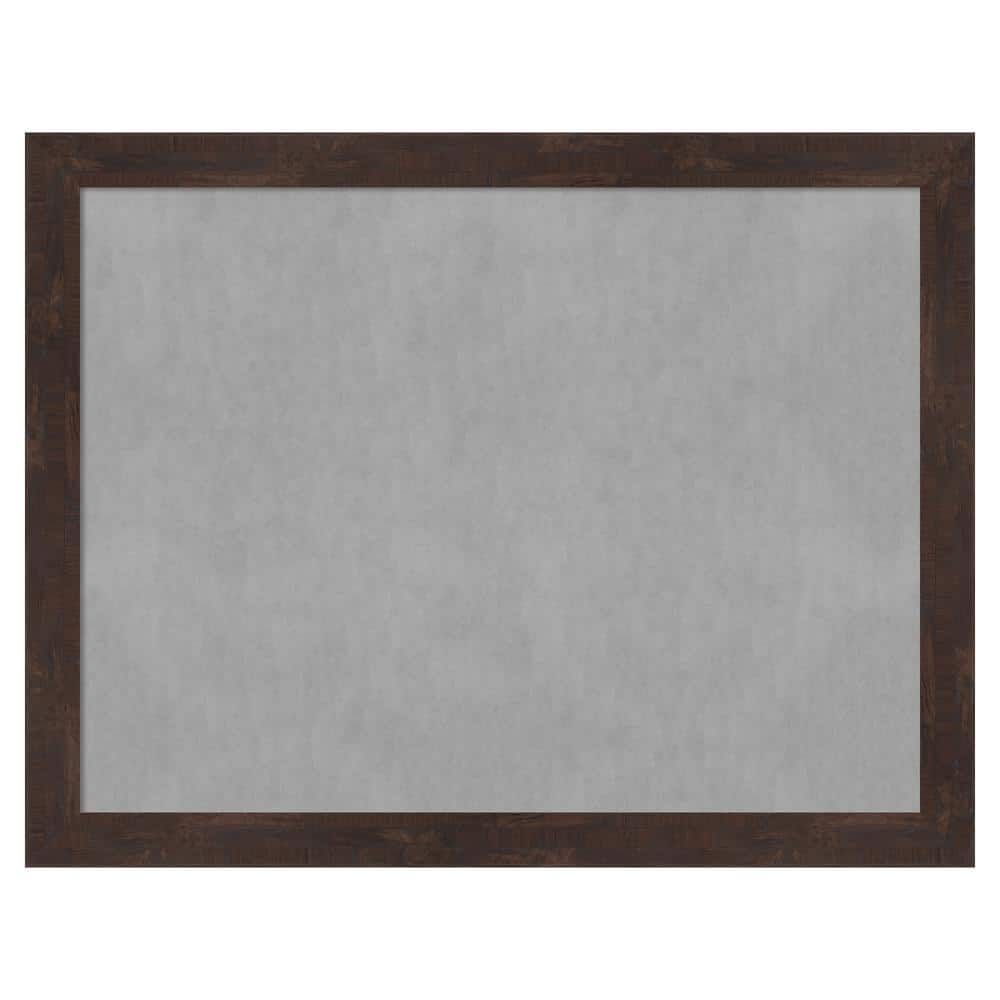 Fresco Dark Walnut 27" x 21" Framed Magnetic Memo Board