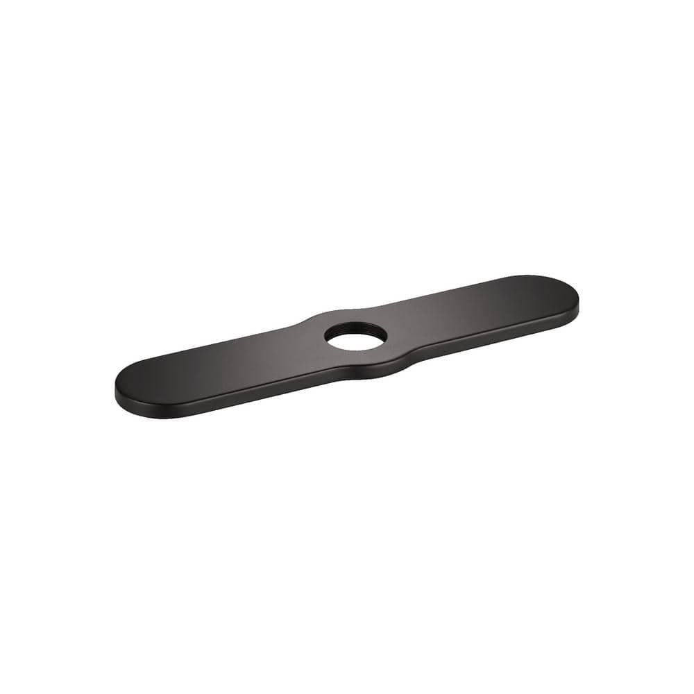 Joleena 10" Matte Black Base Plate for Single-Hole Faucets