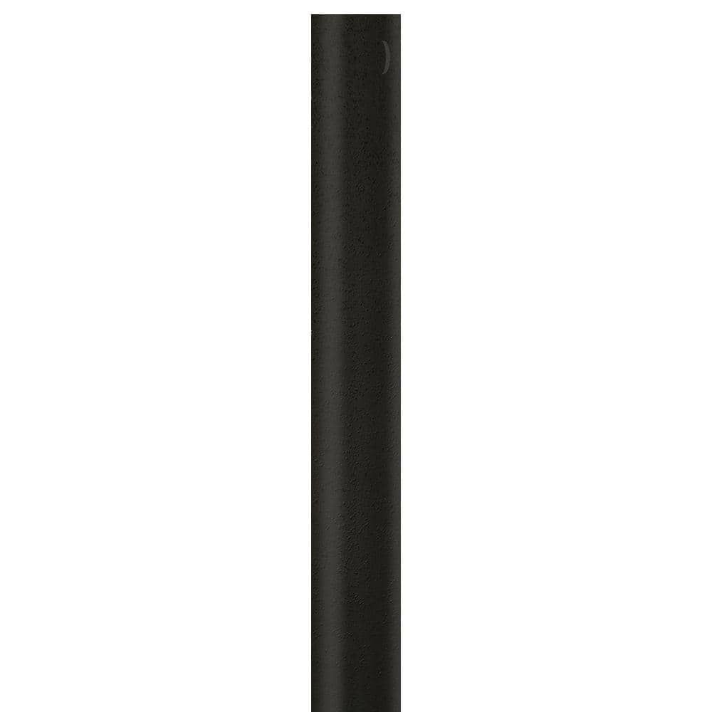 Black Steel 12-Inch Ceiling Fan Downrod