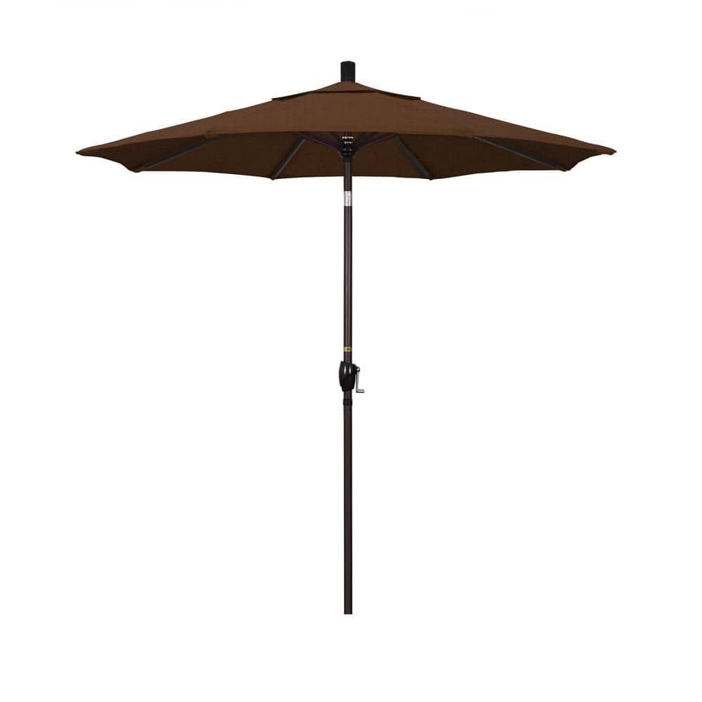 Teak Octagon Market Umbrella with Bronze Aluminum Pole