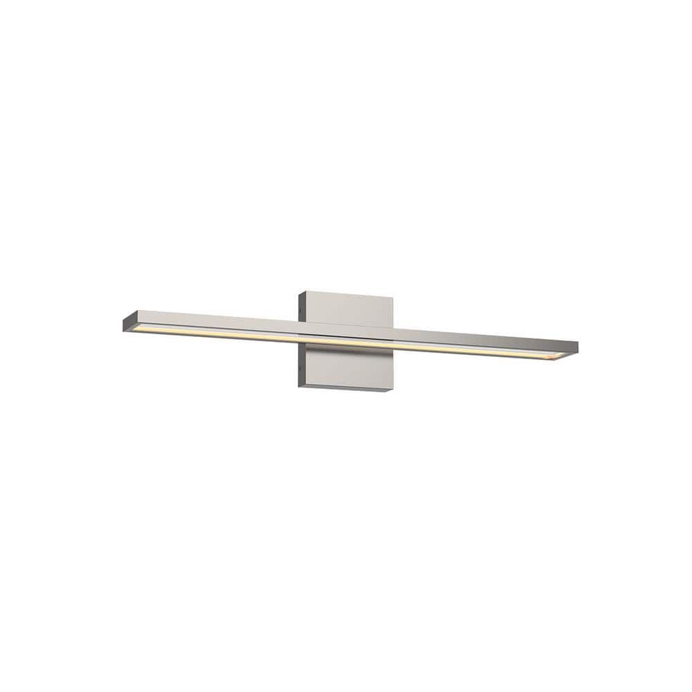 Brio Sleek 24'' Brushed Nickel LED Bathroom Vanity Light