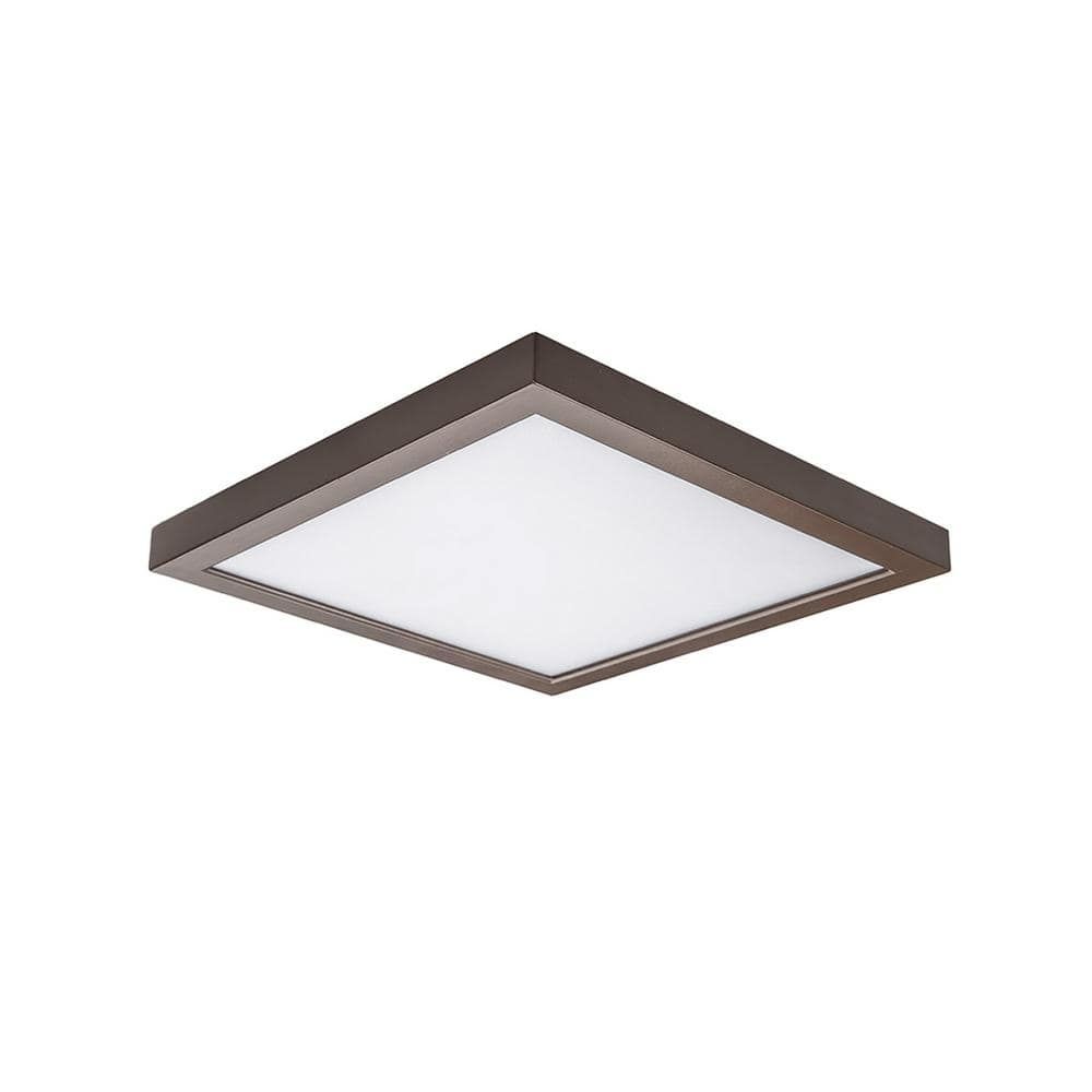 Modern Bronze Square LED Flush Mount Light