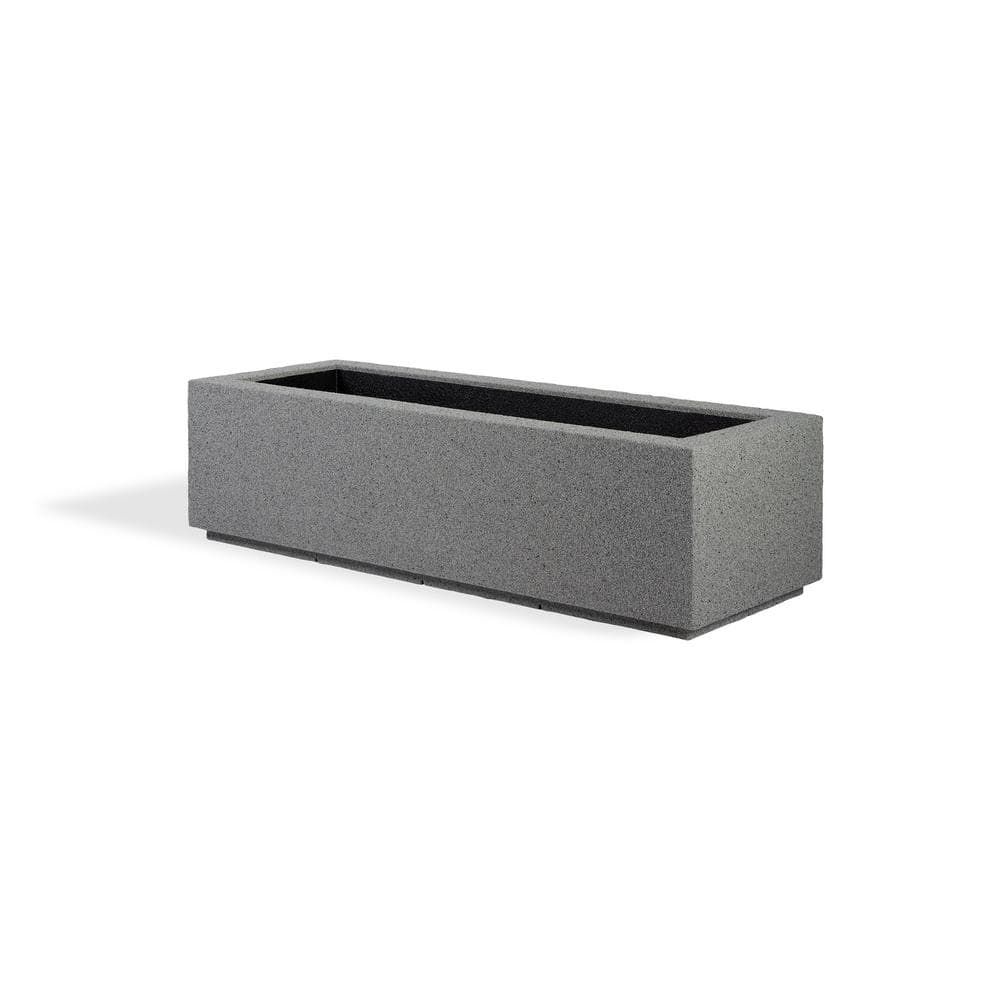 Gray Granite Extra Large Rectangular Polymer Planter