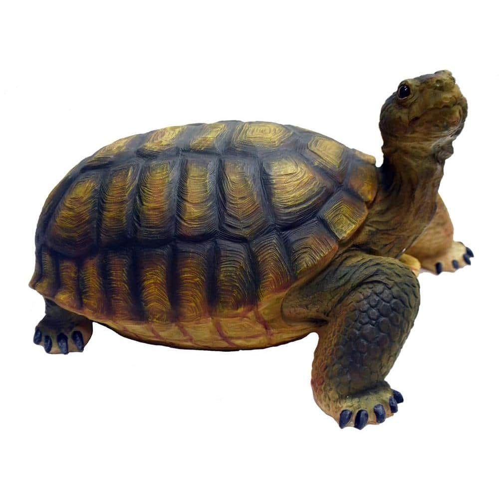 Large Hand-Painted Resin Outdoor Turtle Garden Statue