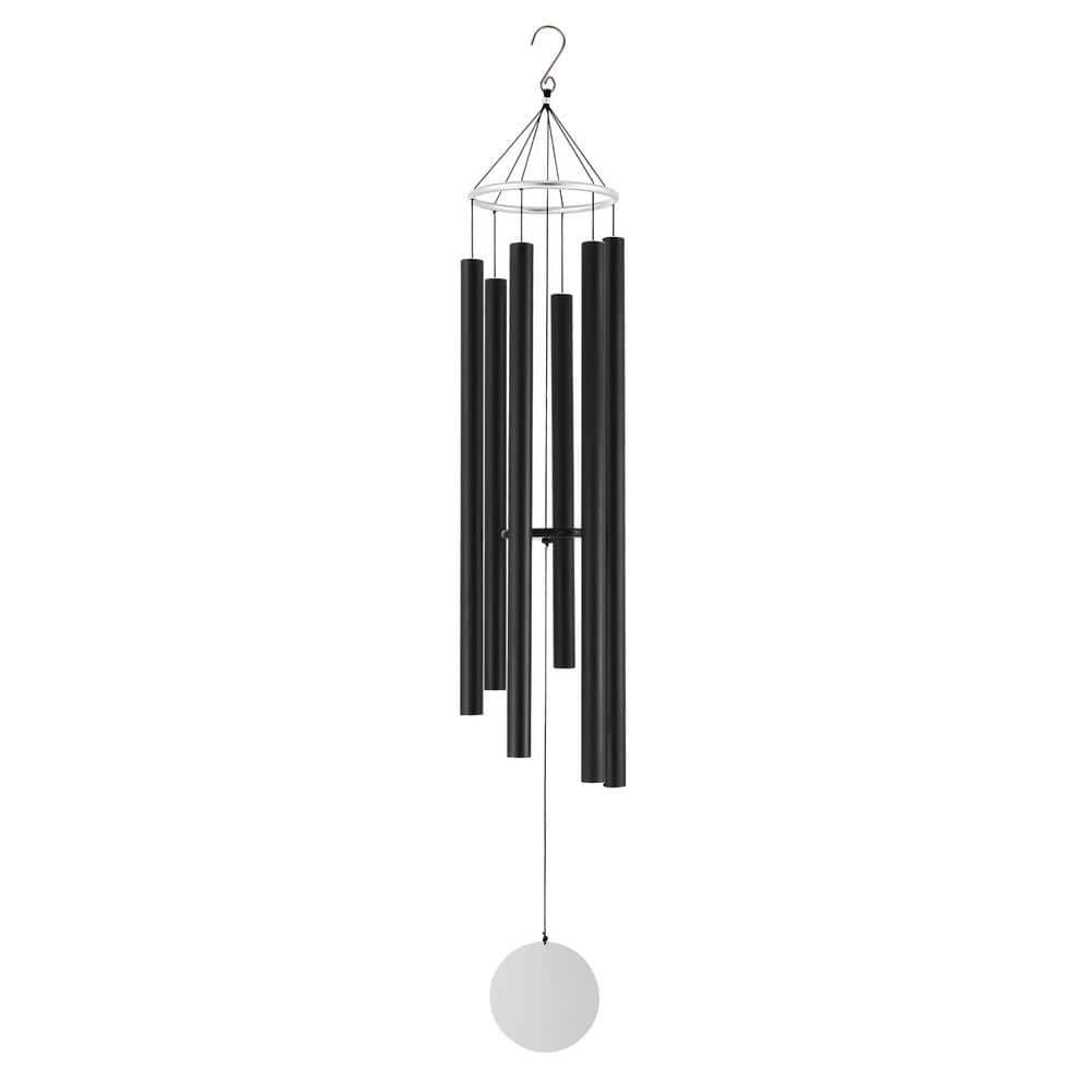 66-Inch Black Aluminum Deep Tone Memorial Wind Chimes