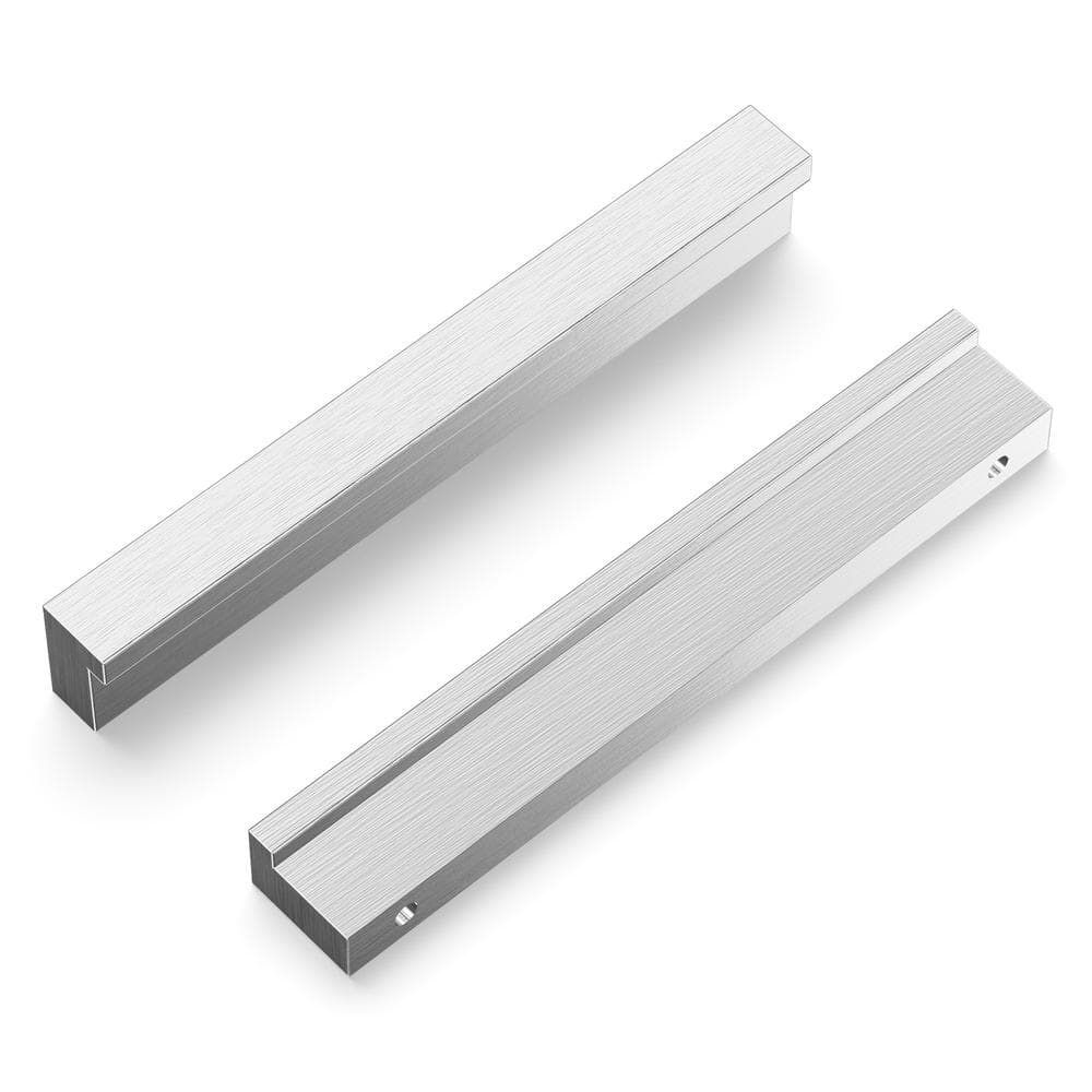 Brushed Nickel Modern Finger Cabinet Drawer Pull