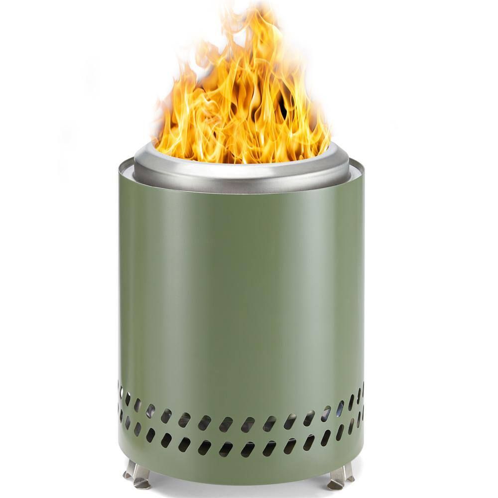 Compact Green Stainless Steel Tabletop Fire Pit