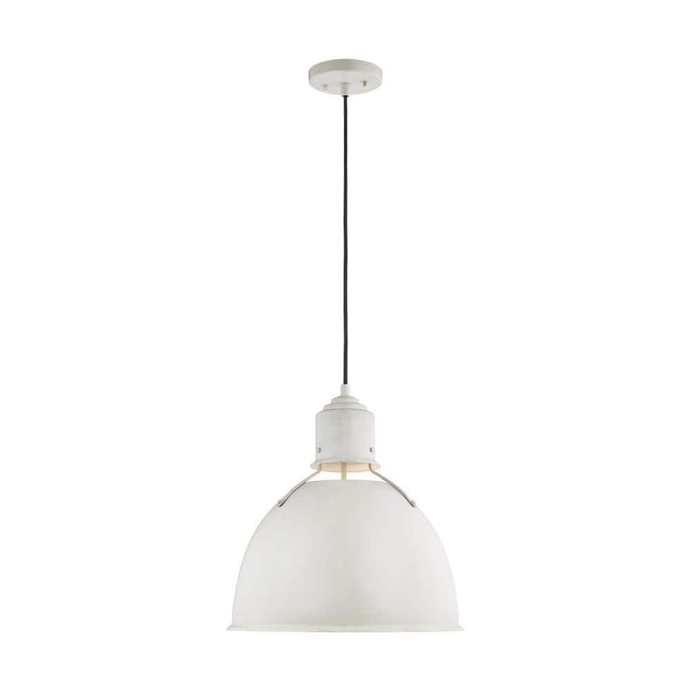 Antique White Aluminum Indoor/Outdoor Pendant Light