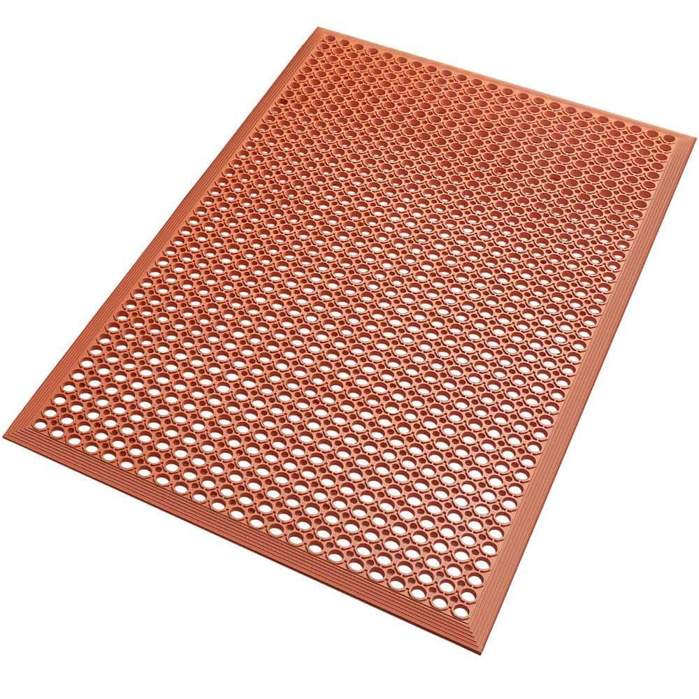 36" x 60" Red Rubber Anti-Fatigue Non-Slip Mat