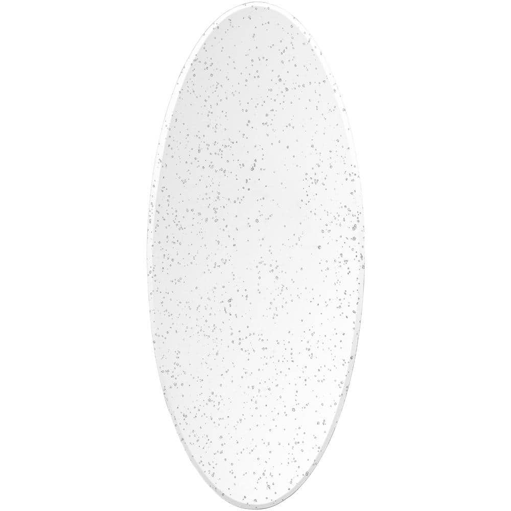 Oval Frameless Beveled Glass Wall Mirror