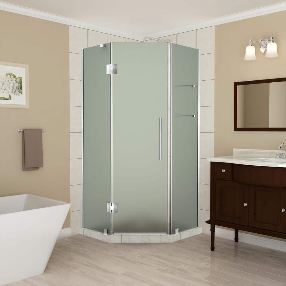 Merrick GS 40.5 x 72 Frosted Glass Frameless Neo-Angle Shower Enclosure
