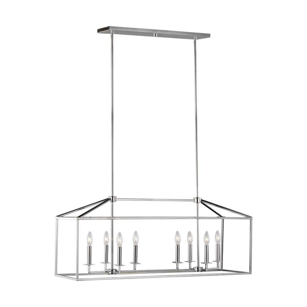 Perryton Chrome 8-Light LED Island Pendant for Indoor/Outdoor