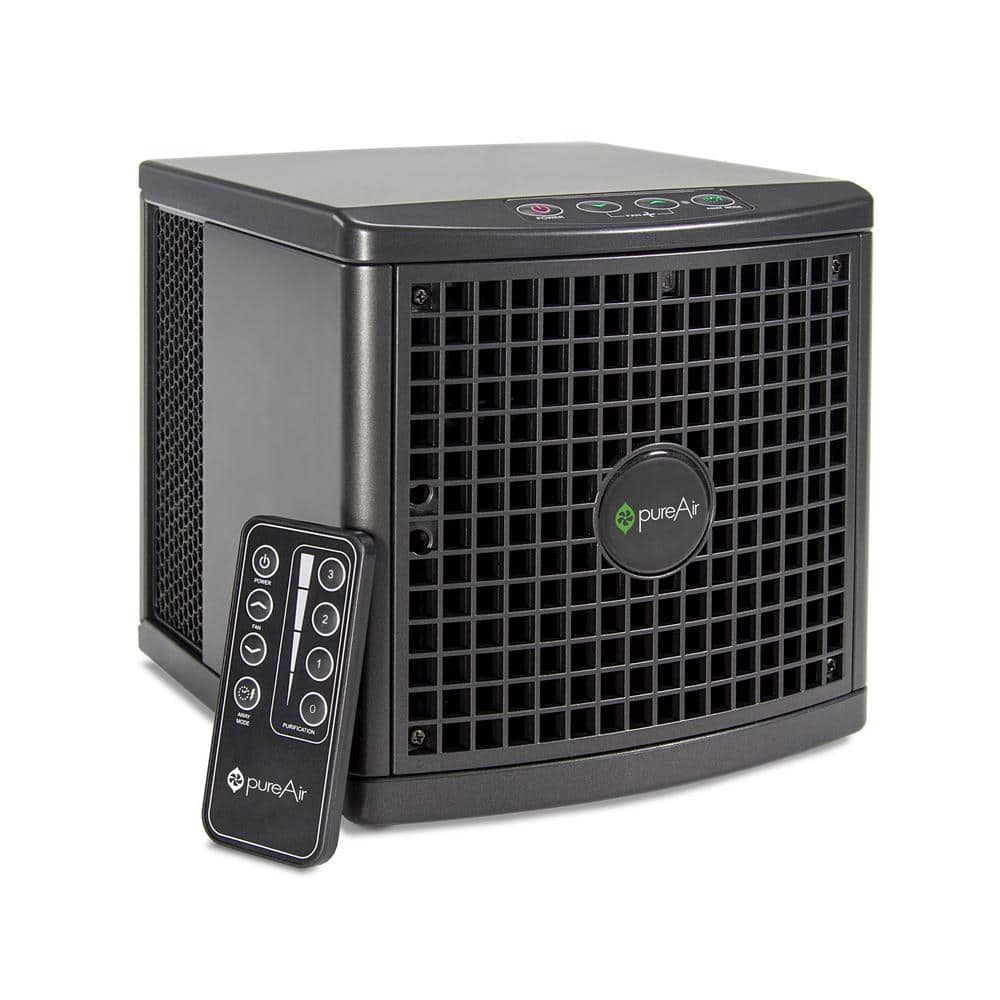 Black Table-Top Ionic HEPA Air Purifier with Remote