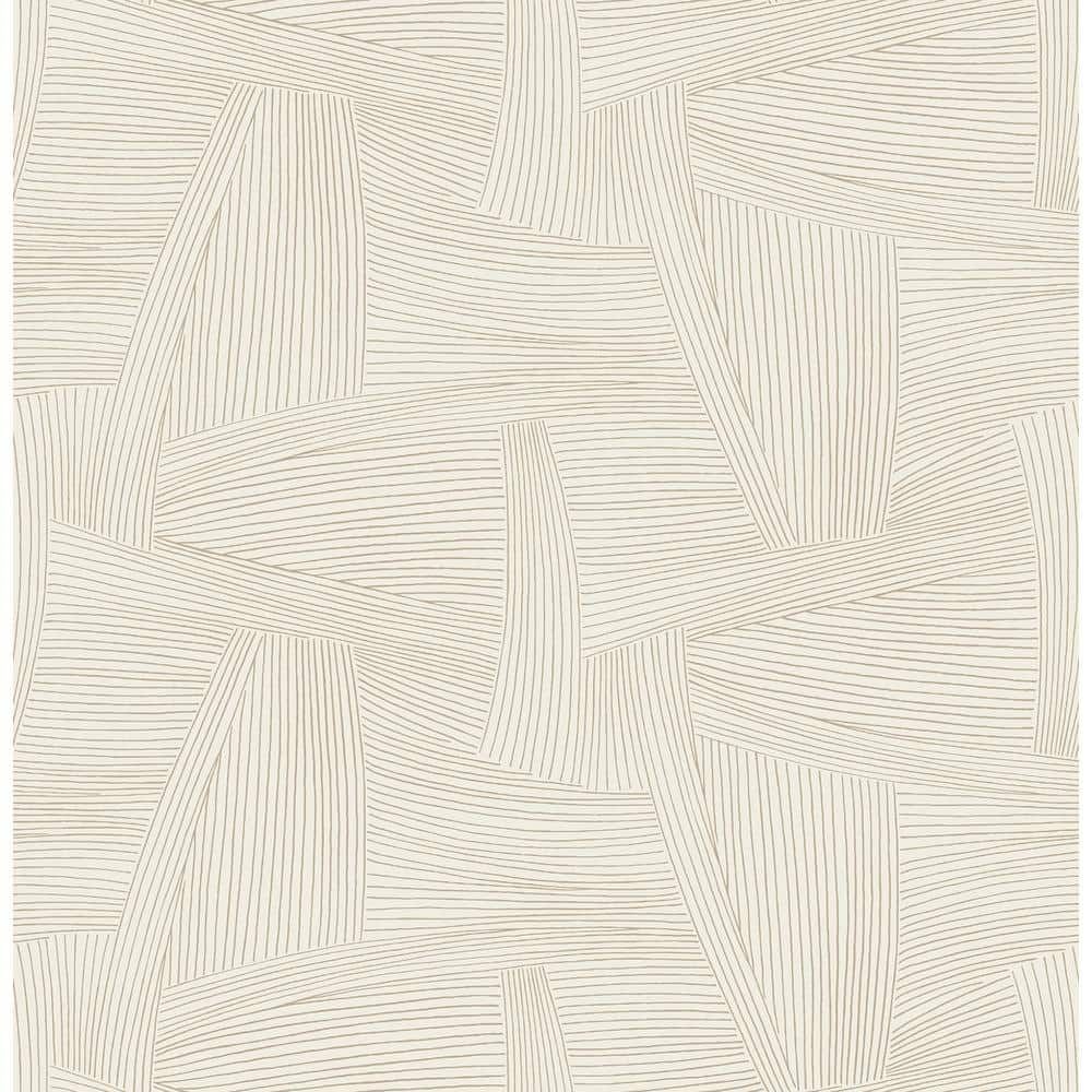 Reid Light Brown Woven Geometric Non-Pasted Wallpaper