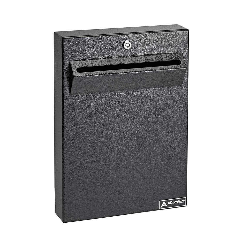 Black Heavy Gauge Steel Wall Mounted Lockable Drop Box