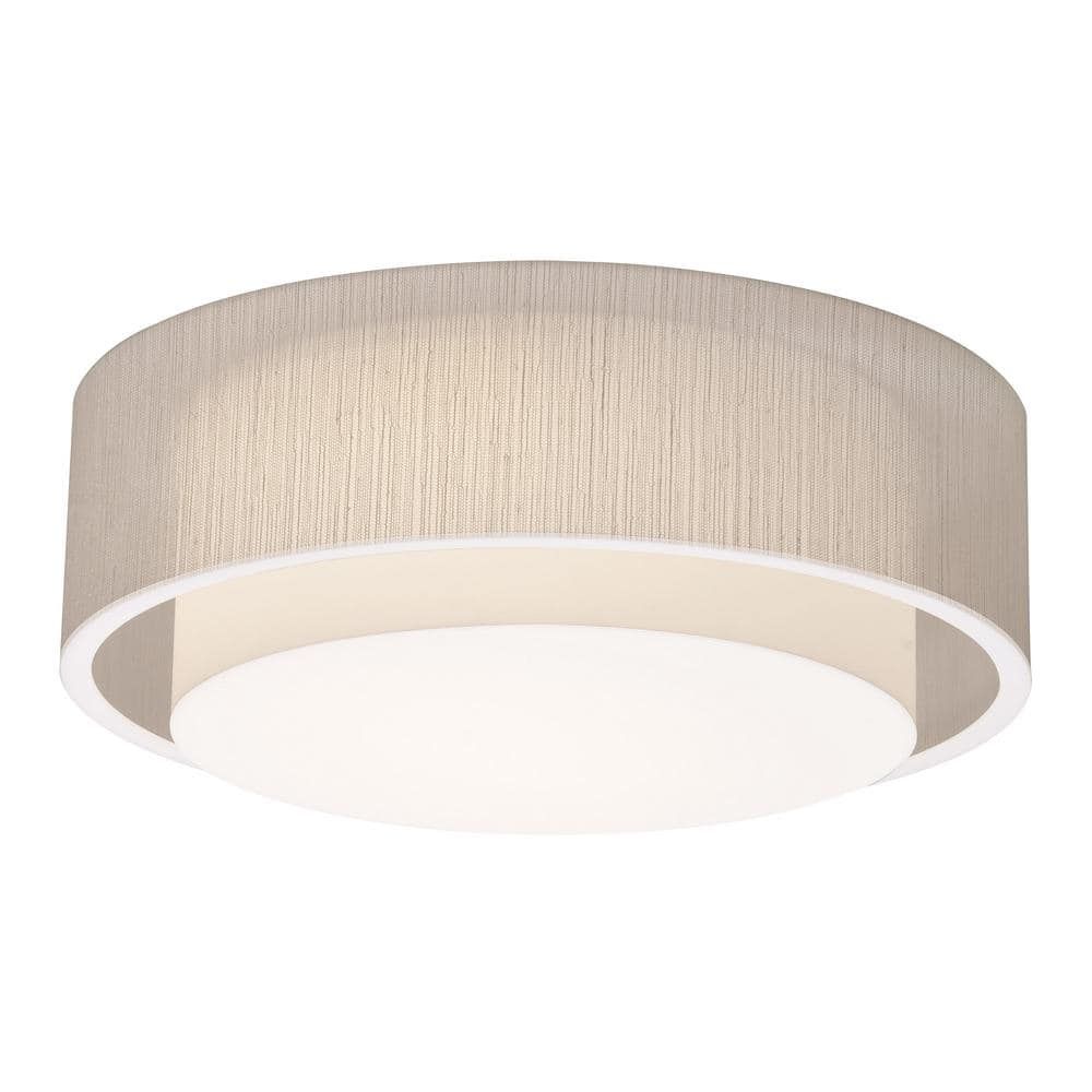 Sanibel 16" White LumaFuse Drum LED Flush Mount Ceiling Light